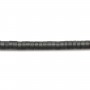 Hématite mate rondelle 2x1mm x 40cm