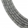 Hématite mate rectangle 2x4mm x 40cm