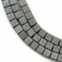 Hematite matte cube 4mm x 40cm