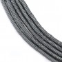 Hematite matte nut 3x1mm x 40cm