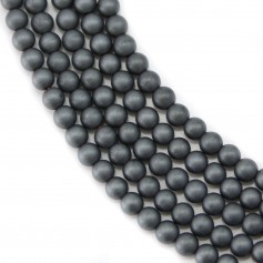 Hematite matte round 4mm x 40 cm