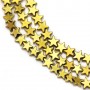 Hematite gold gilt star 6mm x 40 cm
