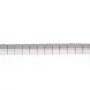 Hematite silver cubic square 4mm x 40cm