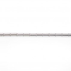Hématite argenté tube 2x4mm x 40cm 