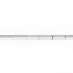 Hematite silver cubic rectangle 3x9mm x 40cm