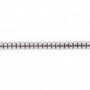 Hematite silver rondelle 2x3.5mm x 40cm 