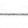 Hématite argenté rondelle facette 2x4mm x 40cm 