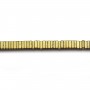 Hématite dorée carré lamelle 1x3mm x 40cm