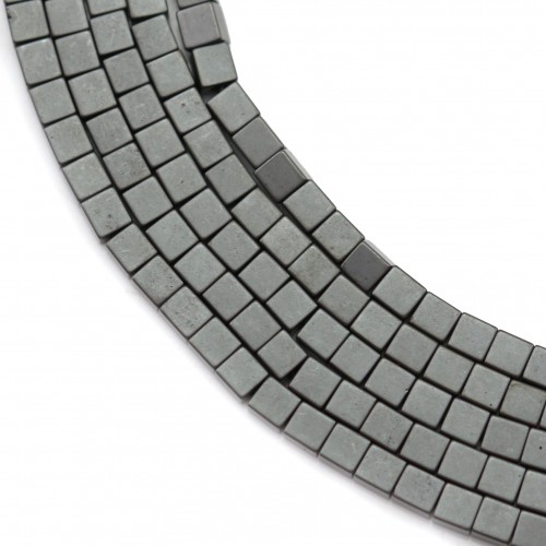 Hematite matte cube 2mm x 40cm