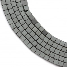 Hematite matte cube 2mm x 40cm