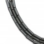 Hematite matte tube 2x4mm x 40cm