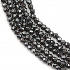 Hematite Ronde Facette 2mm x 40cm