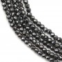 Hematite Ronde Facette 2mm x 40cm