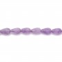 Améthyste clair goutte facette 8x12mm x 40cm