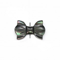 Gray mother-of-pearl bow tie 9x14mm x  40cm