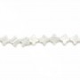 Nacre blanche trèfle 6mm x 4 pcs