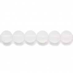Cristal de roche ronde matte 8mm x 10pcs