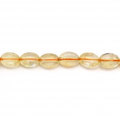 Citrine orange de forme ovale, de taille 12x16mm x 2pcs