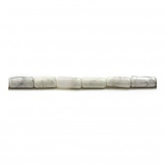 Howlite blanche matte tube 4x6mm x 20pcs