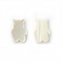 Nacre blanche en forme d'ourson 7x10mm x 2pcs