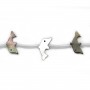 Nacre grise en forme de dauphin 8x15mm x 2pcs