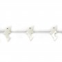 Nacre blanche en forme de dauphin 8x15mm x 2pcs