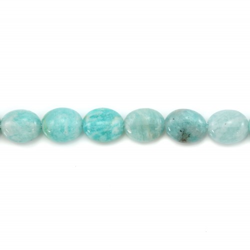 Amazonite du Pérou ovale 8x10mm x 2pcs