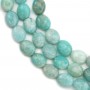 Amazonite du Pérou ovale 6x8mm x 40cm
