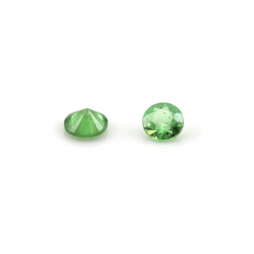 Tsavorite, corte redondo e brilhante 1,4-2,2mm x 2pcs