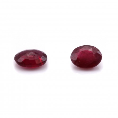 Rubis, corte oval 3x4mm x 1pc