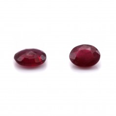 Rubis à sertir, taille ovale 3x4mm x 1pc