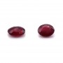 Rubis à sertir, taille ovale 3x4mm x 1pc