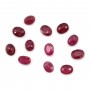 Rubis à sertir, taille ovale 3x4mm x 1pc