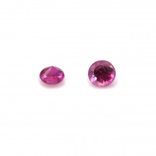 Safira rosa, corte brilhante redondo 1.4-1.7mm x 10pcs