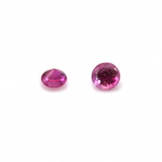 Zaffiro rosa, taglio rotondo brillante 1,5-1,6 mm x 10 pezzi