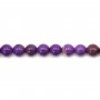 Phosphosiderite violet clair, de forme ronde, 8mm x 39cm