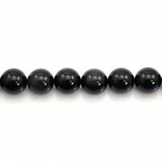Obsidienne ronde 14mm x 40cm