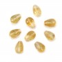 Citrine goutte facette 10x14mm x 40cm