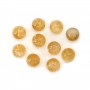 Citrine de couleur orangé brun, de forme ronde, 10mm x 1pc