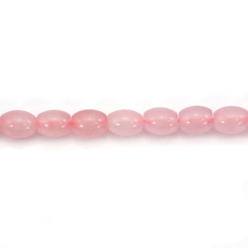 Quartz rose tonnelet 7x9mm x 4pcs