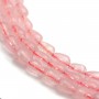 Quartz rose goutte 6x8mm x 40cm