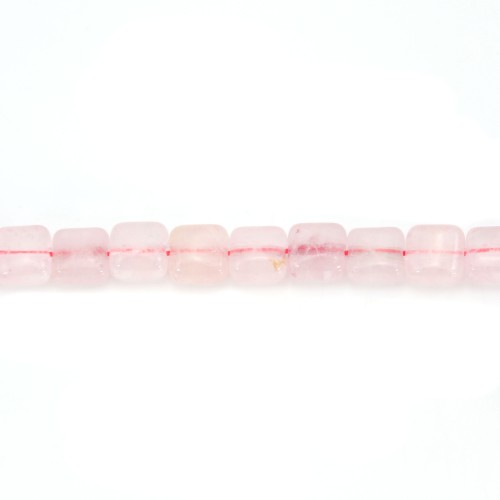 Quartz rose carré 8mm x 4pcs