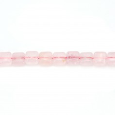 Quartz rose carré 8mm x 4pcs