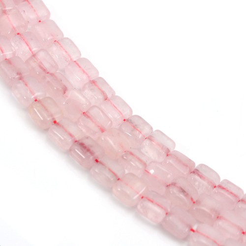 Square pink quartz 8mm x 39cm