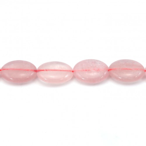 Pink quartz oval 15x20mm x 2pcs