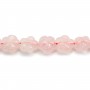 Quartz rose fleur 12mm x 2pcs