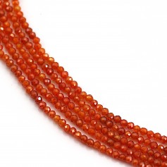 Zirkoniumoxid orange rund facettiert 2mm x 37.5cm