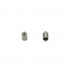 Embout pour cordon 3mm en Acier Inox x 10pcs