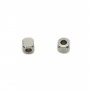 Perle cube facetté 3mm en Acier Inox x 10pcs