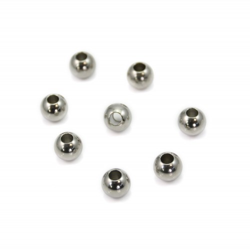 Perle Boule 10mm en Acier Inox x 4pcs